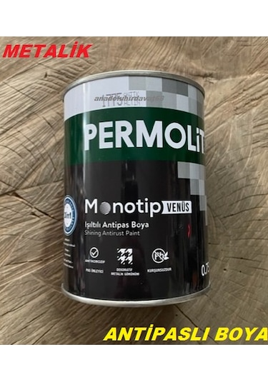 Permo Metalik Antrasit Gri Çelik Kapı Boyası Metal Ferforje Boyası 1kg