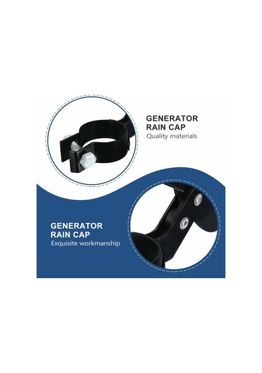 Mufunye Egzoz Yağmur Kapağı Su Geçirmez Jeneratör Yağmur Kapağı Sessiz Jeneratör Egzoz Yağmur Kapağı Traktör Parçası 50mm, 1 Adet