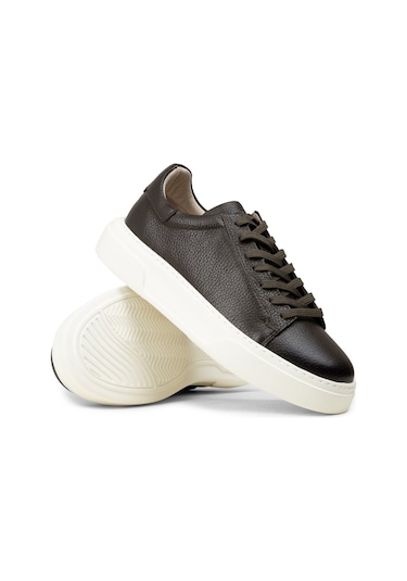 Deery Erkek Hakiki Deri Haki Sneaker Ayakkabı - 04651mhake01