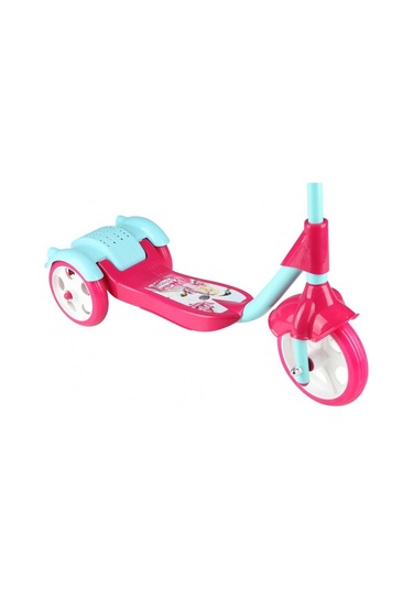 Scooter - Oyuncak Sepetli Frenli 3 Tekerlekli - Pembe