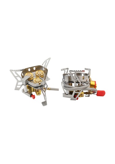 Ranyeek 6800w Güçlü Dış Mekan Fırını - 3 Alevli Kamping Çalışanı, Rüzgar Dayanıklı Taşınabilir Isıtıcı Gümüş