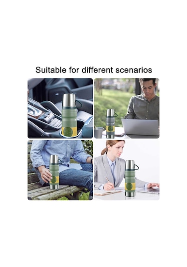 Kapris Çelik 3lü Termos Seti 680 Ml Gri Kap-290 Gri