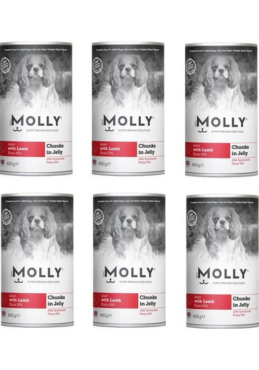 Molly Kuzu Etli Jöleli Köpek Konservesi 400 G X 6 Adet