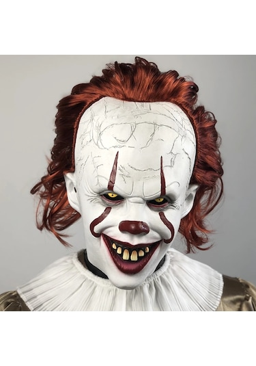 Ürpertici Pennywise Joker Maskesi Cosplay Korku Evil Şeytan Diğer