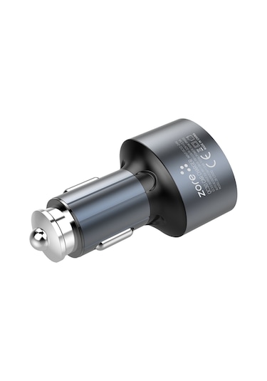 Zore Zr-C703Q Lightning 2 In 1 Araç Şarj Seti-Siyah-Siyah