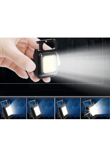 Cob Mini Led El Feneri Karabinalı Mıknatıslı Su Geçirmez 800mah