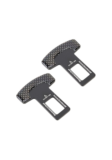 2'si 1 Arada Araba Karbon Fiber Emniyet Emniyet Kemeri Tokası Klipsi Siyah