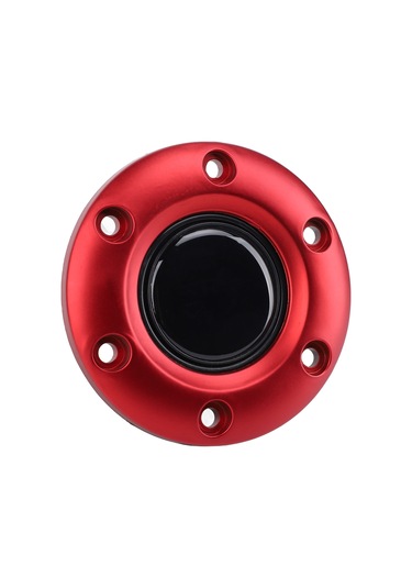 Lemestar 6 Delikli Universal Direksiyon Merkezi Kapağı - Abs Malzeme, Sinyal Tuşu Ve Montaj Aleti İle, Özel Araç İç Dizaynı İçin Uyumlu, Kırmızı Kırmızı