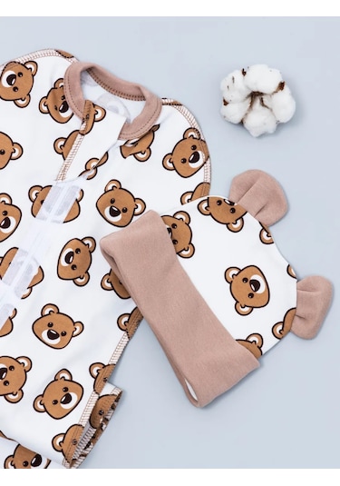 Allbaby Fermuarlı Şapkalı Kundak-kalyon 311220535 Kahverengi