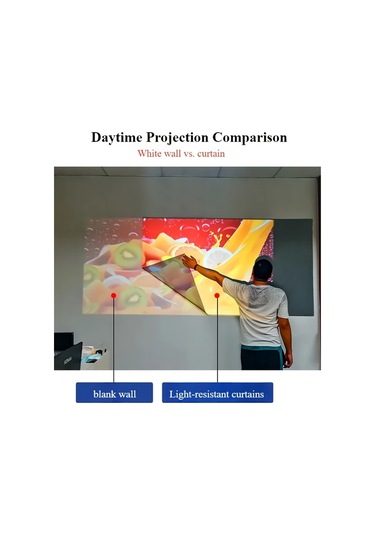 Willowhaven 2024 Premium Fiberglass Ev Sineması 4k Hd Katlanır Projektör Perdesi