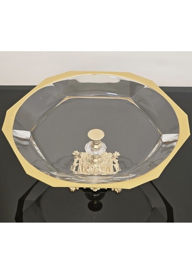 Atabey Home Avangarde Gold Döküm Ayaklı Gold Yaldızlı Büyük Boy Sunumluk Paşabahçe Reflection