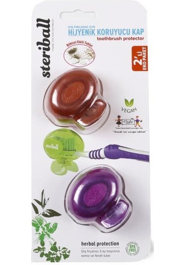 Steriball Diş Fırçası Koruma Kabı 2'li
