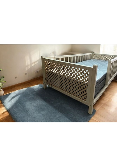 So Chic Doğal Ahşap Montessori Bebek Ve Çocuk Karyolası 70 X 130