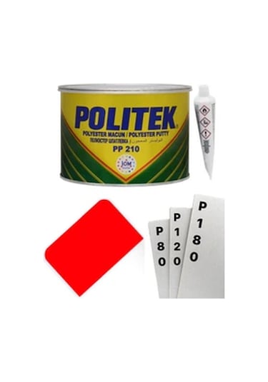 Politek Polyester Çelik Macun 1000 Gram Set+plastik Aparat