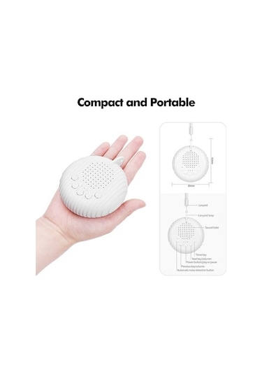 Trendooze Taşınabilir Bebek Uyku Makinesi Beyaz Gürültü Ses Makinesi Gri