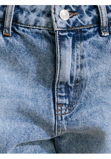Dilvin 72014 Kar Yıkama Kısa Denim Şort-mavi Mavi