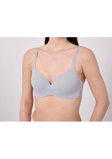 Freshness Msf02 Geniş Sırt Kuşaklı Lazer Kesim Sütyen Gri