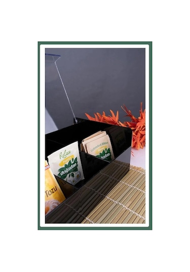 Plastik 6 Bölmeli Çay Kutusu - Poşet Çay Kutusu, Bitki Çay Kutusu