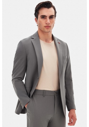 Twn Slim Fit Açık Haki Düz Takim Elbise 4ec05e301545m H02