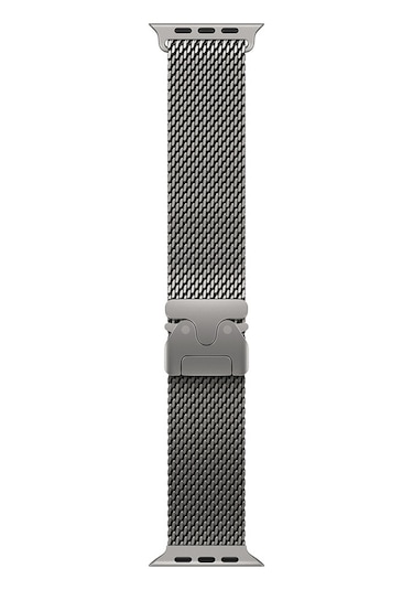 iOs Watch Uyumlu  10 46mm Zore Krd-121 Metal Hasır Kordon-gümüş