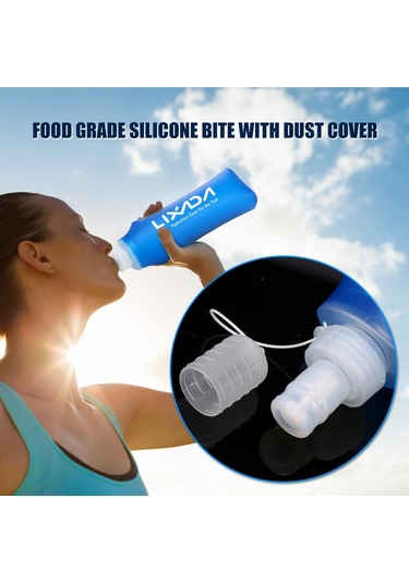 Lixada 500 Ml Açık Su İçme Şişesi Yumuşak Katlanır Şişe Bpa Ücretsiz Koşu Yürüyüş Bisiklet İçin, Seçenek: 1 Pc