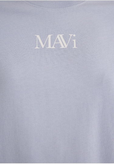 Mavi - Mavi Logo Baskılı Lila Tişört 1611593-85385 Lila