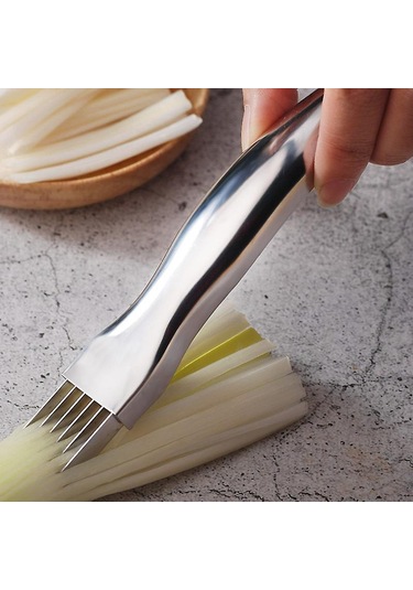 Doğranmış Soğan Doğrayıcı Paslanmaz Çelik Dilimleme Aleti Mutfak Aletleri Nıunıu Diğer