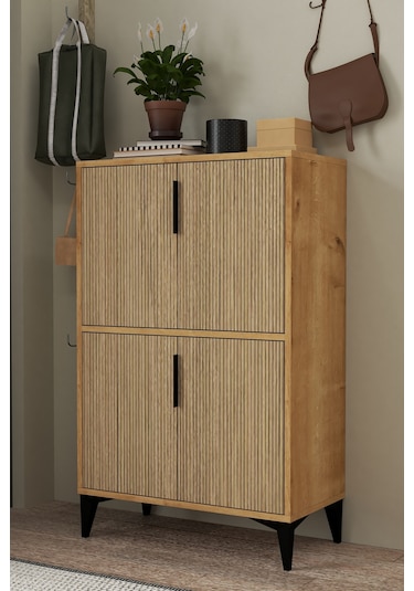 1405 Ada Ayakkabılık 4 Raflı 4 Kapaklı Çok Amaçlı Dolap Kiler Yunus Safir Yunus - Safir