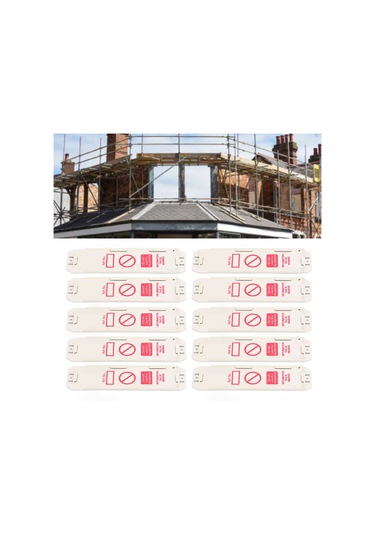 Symbee 10 Adet Abs Malzeme İskele Durumu Tutucu - Konstrüksiyon Güvenlik Kontrol Etiketleri İçin Dayanıklı Plastik Klampler