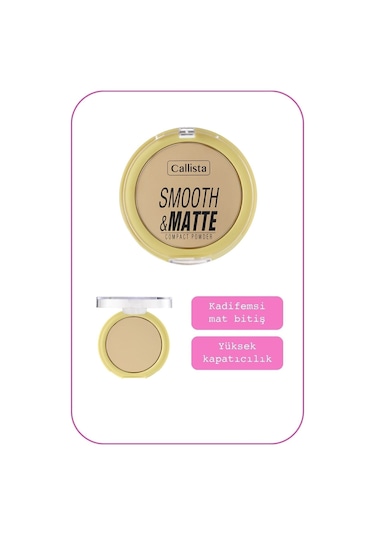 Callista Smooth & Matte Compact Powder Mat Görünümlü Pudra 10 Natural Beige