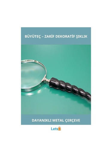 Şık Boynuz Pirinç Büyüteç Ergonomik Tasarım