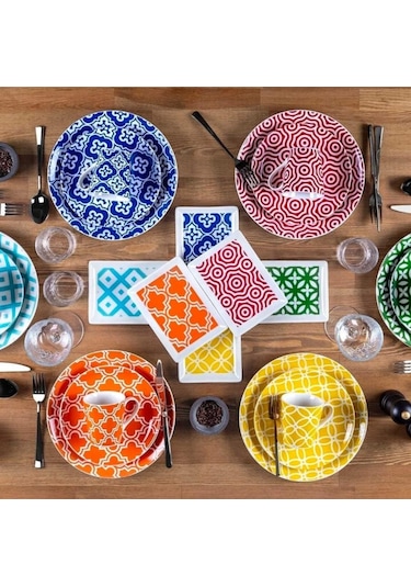 Aryıldız Casablanca 24 Parça Kahvaltı Ve Sunum Seti 517782 Çok renkli