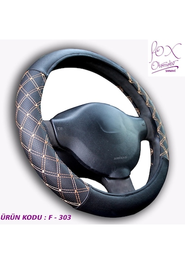 Geçmeli Direksiyon Kılıfı Özel Renkli Baklava Nakışlı Lux Model