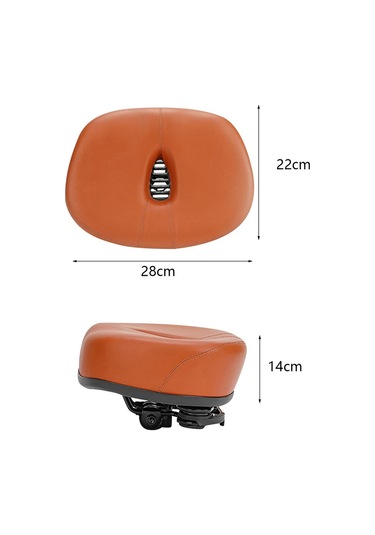 Suntek Bisiklet Selesi Koltuk Noseless Geniş Konfor Cruiser Kahverengi