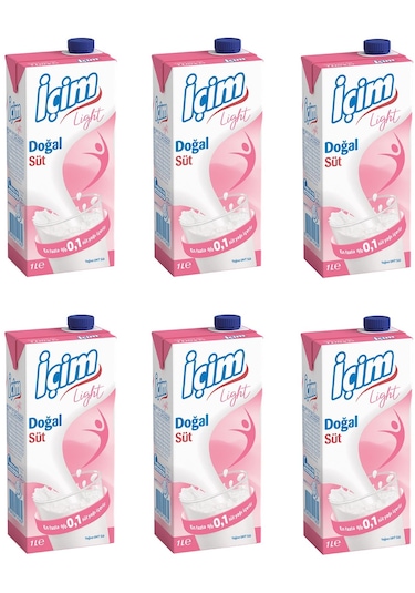İçim Light Süt 1 Lt X 6 Adet