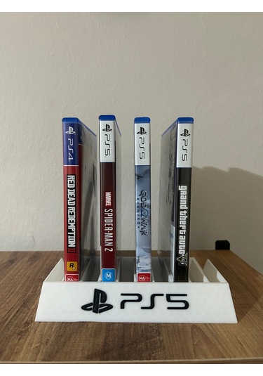Sony Uyumlu 10 Disklik Cd Standı Ps5 Beyaz
