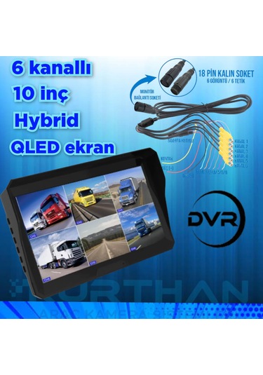 Qled Hybrid Dvr 6 Kanallı Monitör-kamerasız 256 Gb 12 24 Volt