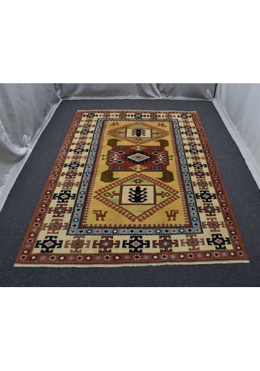 Zehra Abla Halı Yeni El Dokuma Otantik Kirman Balıkesir Antik Yörük Yün Salon Halısı 5627 Renkli