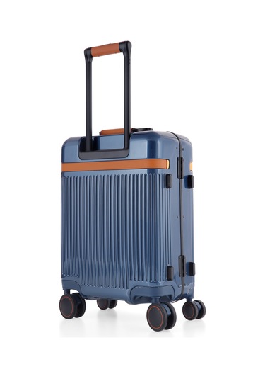 Orta Boy Tsa Kilitli Ve 360 Dönebilen Tekerlekli Seyahat Valizi - Mavi Mavi