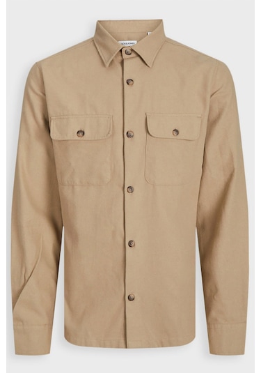 Jack & Jones Cepli Erkek Gömlek Bej
