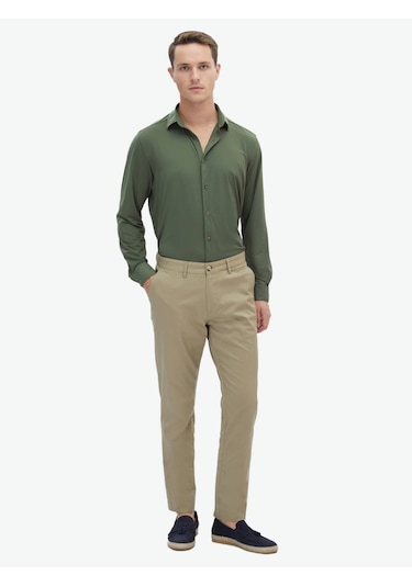 Kip Haki Regular Fit Casual Gömlek Haki