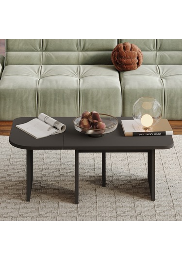 Iris Modüler Orta Sehpa Modern Tasarım, Çok Amaçlı Kullanım Sehpa Antrasit