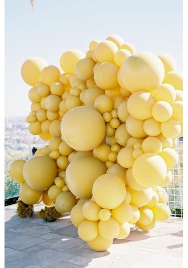 Beysüs Sarı Makaron Balon 20 Adet 12inç