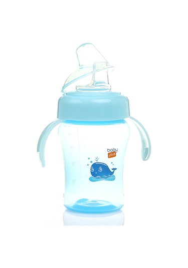 Baby Plus Antikolik Akıtmaz Kulplu Pp Bebek Alıştırma Bardak 240 Mavi