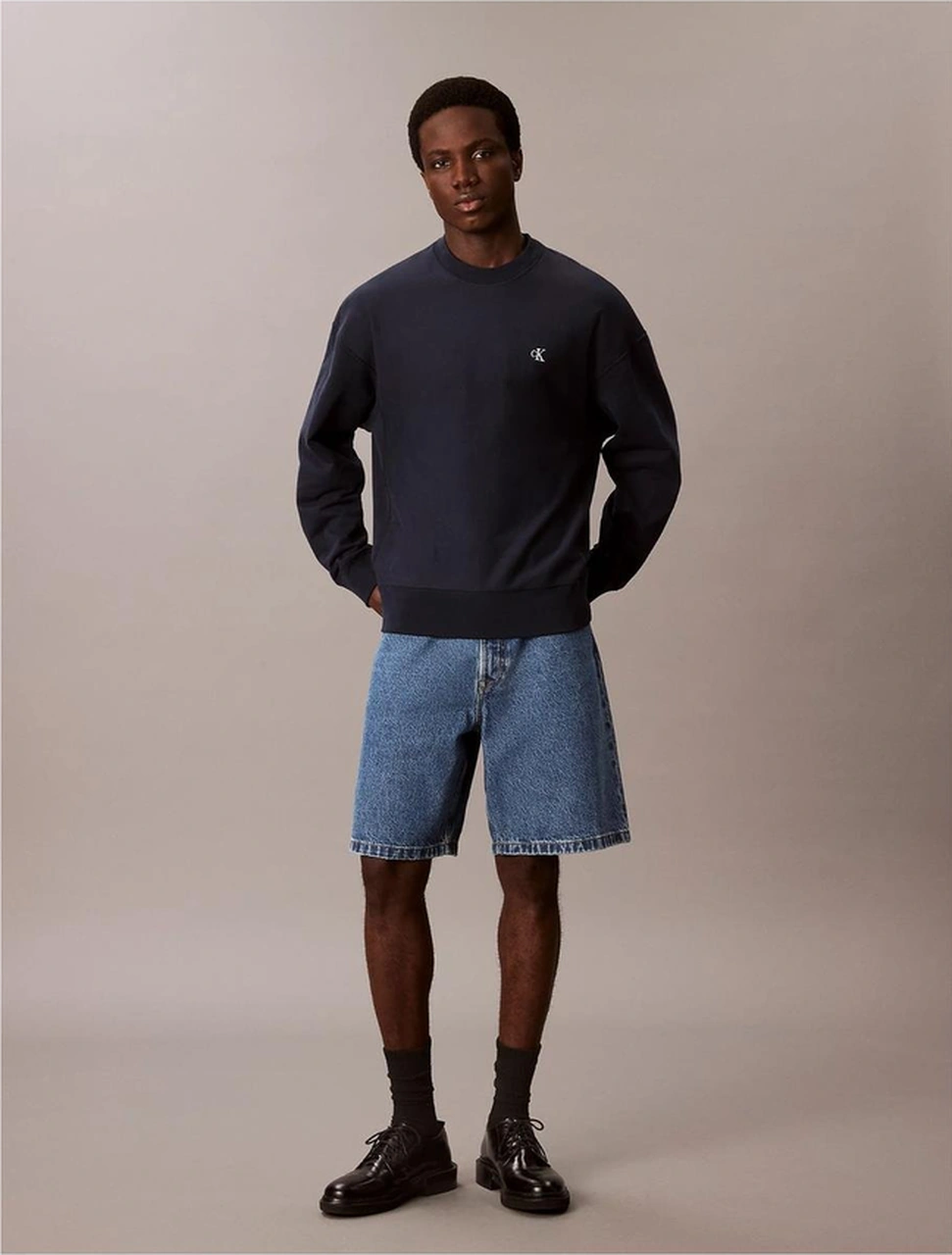 Ck Lv04rc277g Premıum Terry Monogram Cn Erkek Sweatshirt-10211 Bordo