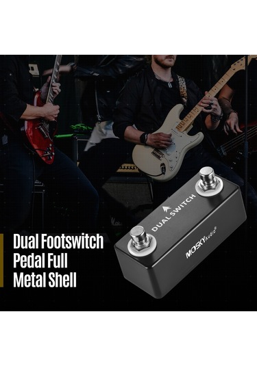Moskyaudio Dual Swıtch Çift Ayak Pedalı Ayak Pedalı Siyah
