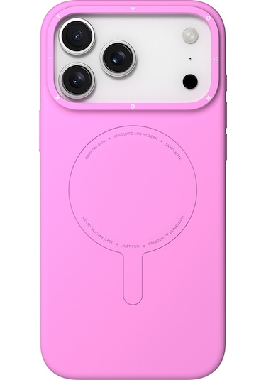 Apple Uyumlu iPhone 17 Pro Max  Kılıf M-safe Şarj Özellikli Youngkit Morandi Serisi Kapak Pembe Pembe