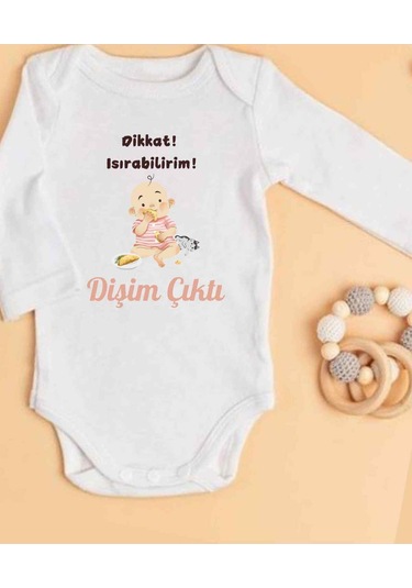 Lupi İsimli Zıbın Yazılı Bebek Zıbın Krem-açık Teşil Beyaz