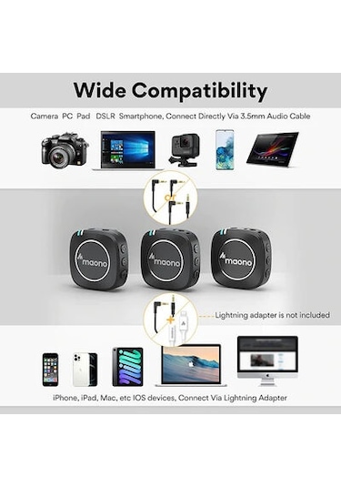 Maono Au-Wm820A2 Dual Kablosuz Yaka Mikrofonu
