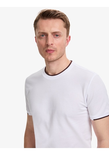 Pierre Cardin Erkek Beyaz Tişört 50327865-vr013
